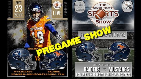 Wylie East Raiders Vs Sachse Mustangs Pregame Show Youtube