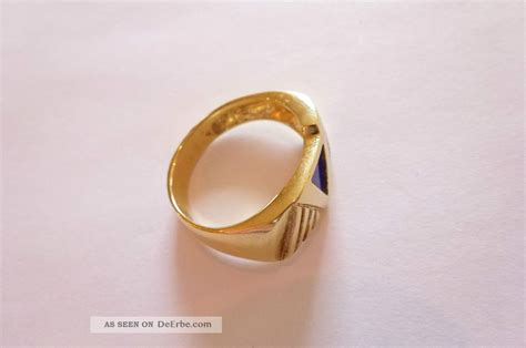 Prachtvoller Sehr Exclusiver Edler Ring Gold Mit Lapis Und Saphir