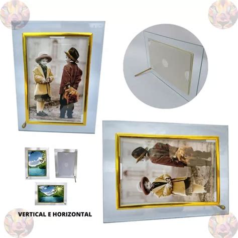 Porta Retrato De Vidro 10x15 Vertical E Horizontal Master Escorrega O