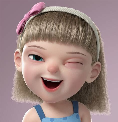 3d Cartoon Girl Rigged Turbosquid 1317956 In 2020 Cute Cartoon Girl Girl Cartoon Girl