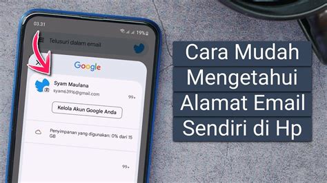 Cara Melihat Alamat Email Sendiri Di Semua Android YouTube