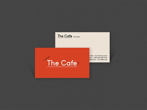 THE CAFE Simple typography business card template on Behance