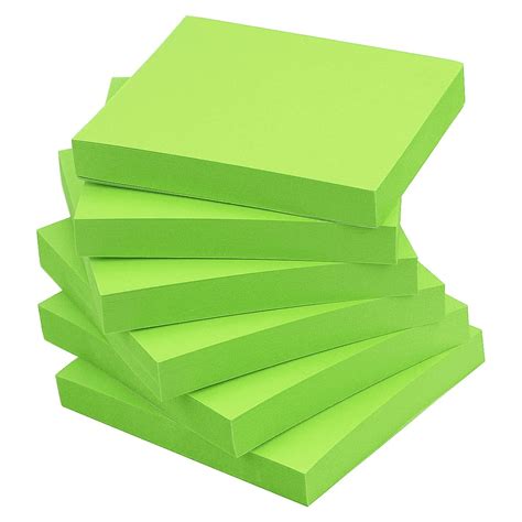 Yunuqso Sticky Notes 3x3 Self Stick Notes Blue Color 6 Pads 100 Sheets