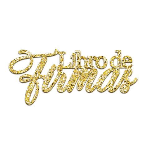 Metacrilato Glitter Oro Libro De Firmas