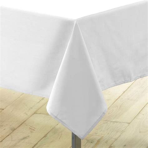 Nappe Rectangulaire Anti Tache L300 Cm Essentiel Blanche Linge De