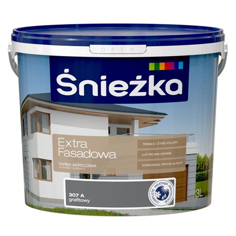 Farba Extra Fasadowa grafitowy A 3 l Śnieżka Bricomarche pl