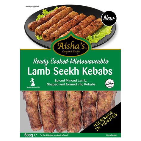 Aishas Lamb Seekh Kebabs 600g Lamb Iceland Foods