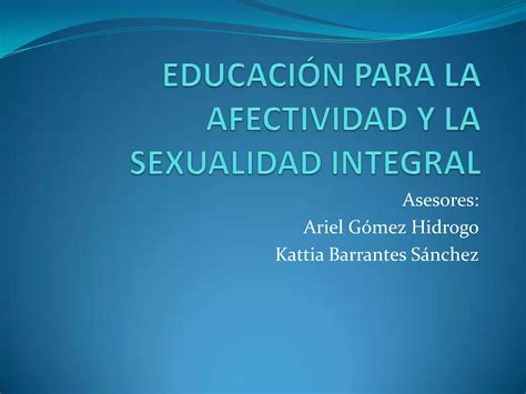 Afectividad Y Sexualidad Ppt