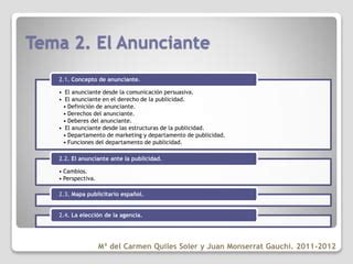 Tema El Anunciante Parte Ppt