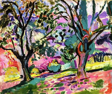 Olive Trees at Collioure by Matisse Painting by Henri Matisse - Pixels