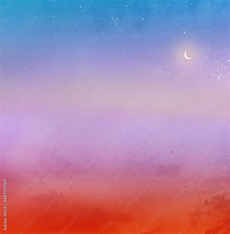 Romantic sunset sky as natural background Stock Illustration | Adobe Stock