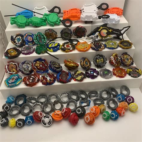 Huge Giant Lot Bulk Of Beyblade Metal Fight Beyblades String Launcher