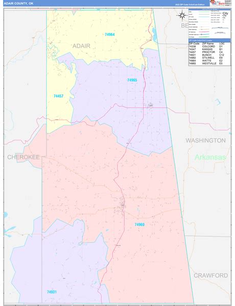 Maps Of Adair County Oklahoma