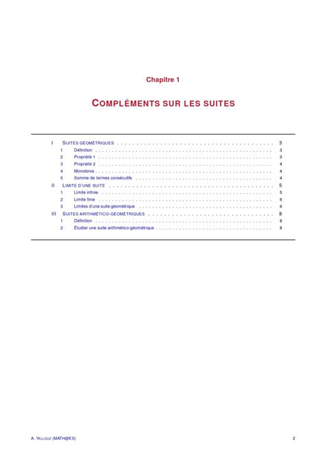 Compl Ments Sur Les Suites Maths Terminale Es Exercices Corrig S Dyrassa