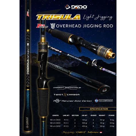 Jual JORAN DAIDO TRISULA PRO LIGHT JIGGING SERIES 180CM PE0 8 2 PE1 3