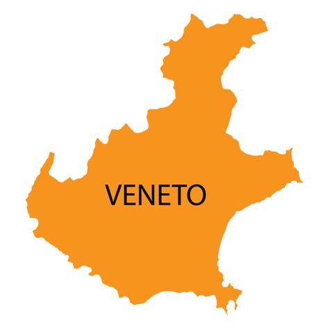 Design PNG E SVG De Mapa Da Região De Veneto Para Camisetas