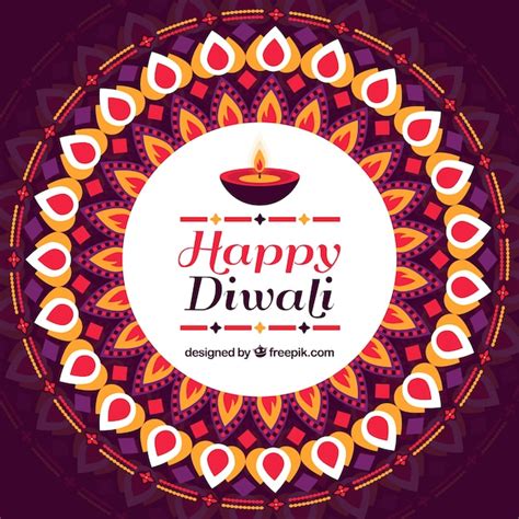 Free Vector Decorative Happy Diwali Decorative Background