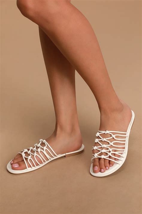 Seychelles Authentic White Sandals Knotted Strap Sandals Lulus