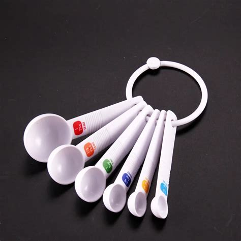 Pcs Set White Plastic Measuring Spoon In Measuring Spoons From Home