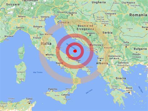 Violenta Scossa Di Terremoto Nel Mar Adriatico Epicentro A Nord Del