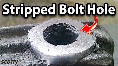 How To Fix Stripped Bolt Hole Threads On Your Car Youtube