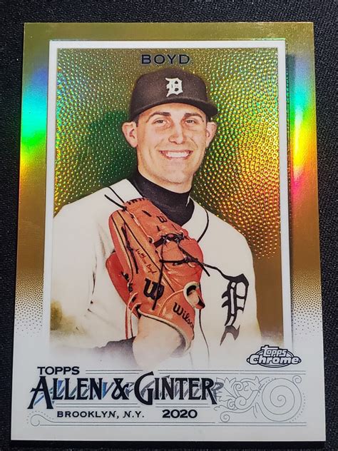 Topps Allen Ginter Chrome Gold Refractor Matthew Boyd