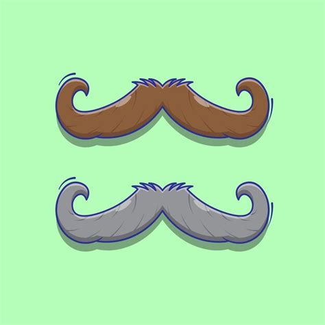 Premium Vector Vector Illustration Of Mustache Icon Concept Flat