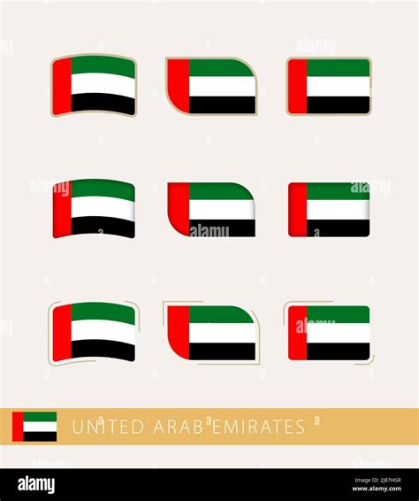 Vector Flags Of United Arab Emirates Collection Of United Arab