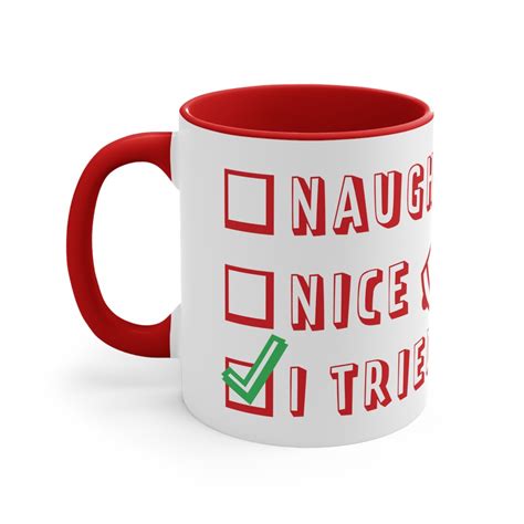 Naughty Or Nice Checklist Christmas Accent Coffee Mug 11oz Etsy