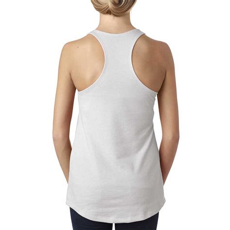 Next Level Womens White Terry Racerback Tank