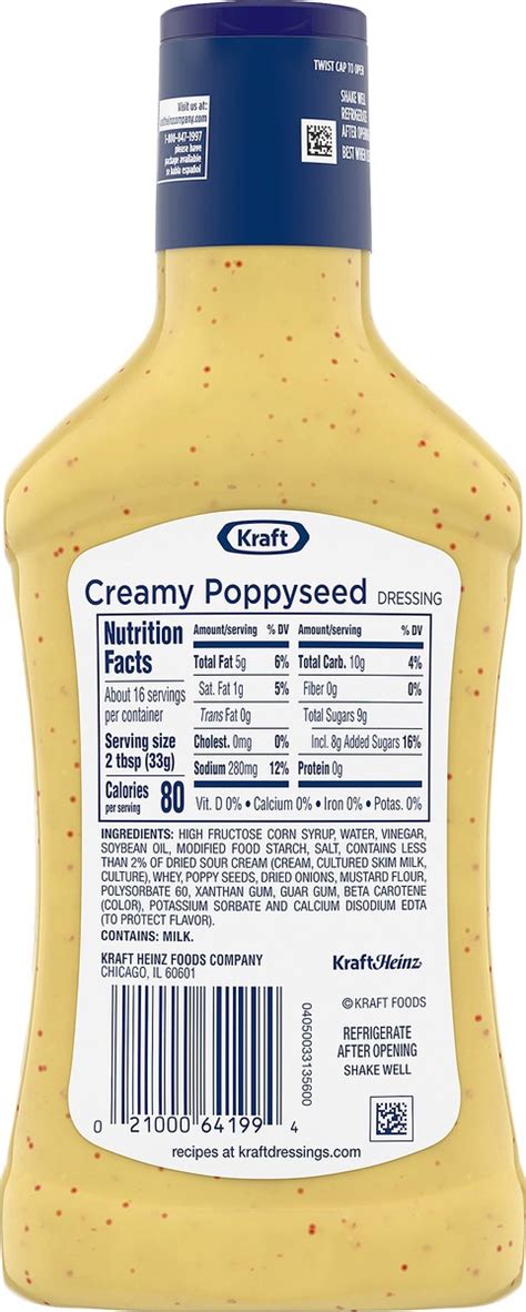 Kraft Creamy Poppyseed Salad Dressing 16 Fl Oz Bottle 16 Fl Oz Shipt