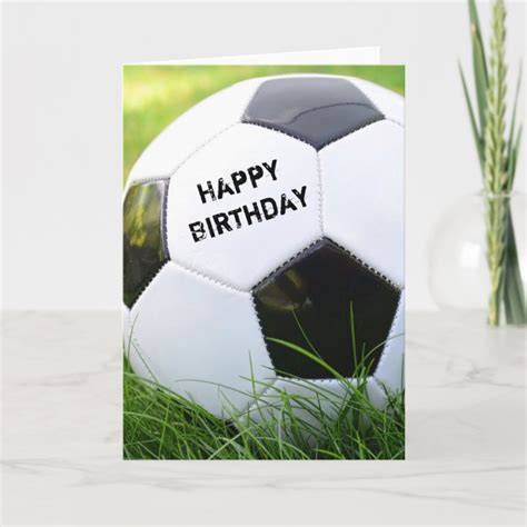 Happy Birthday Classic Soccer Ball Card | Zazzle.com