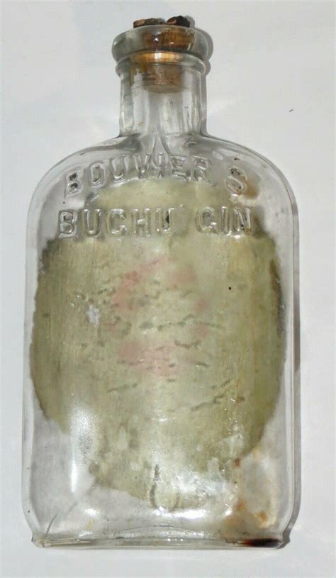 Antique C Medicine Bottle Bouvier Buchu Gin Louisville Ky