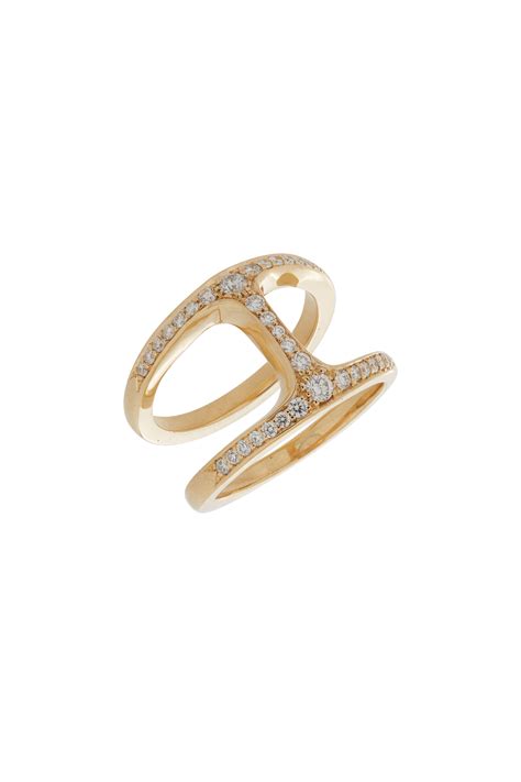 Hoorsenbuhs 18K Yellow Gold Dame Diamond Phantom Ring