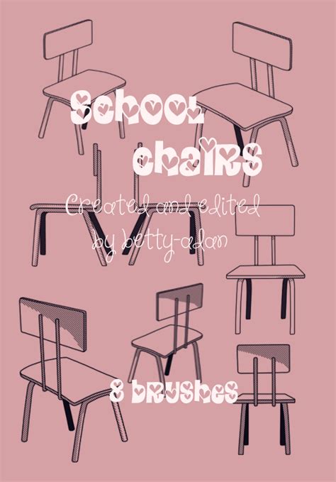 School Chairs Photoshop Brushes Free Download