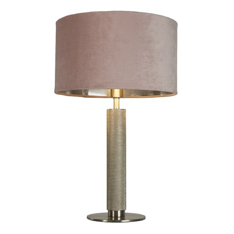 London Pink Velvet Shade Table Lamp In Satin Silver Furniture In Fashion