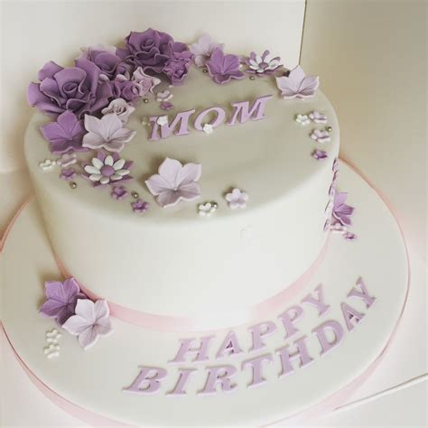 Birthday Cake For A Mum In Shades Of Purple Birthday Cake For Mom