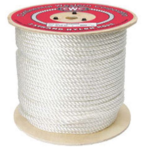 CWC 3 Strand Nylon Rope 1 2 X 600 Ft White Walmart