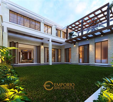 Desain Tampak Detail Belakang Rumah Villa Bali Lantai Ibu Rosa Di