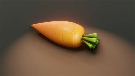 Artstation Cartoon Carrot 3d Model Game Assets