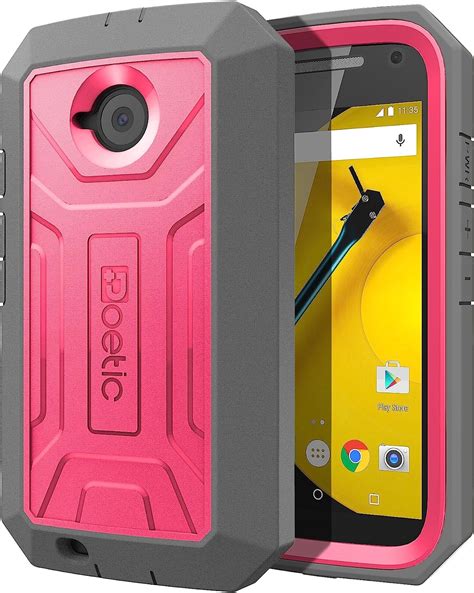 Moto E 2nd Gen Case Poetic Revolution Series Heavy Duty Dual