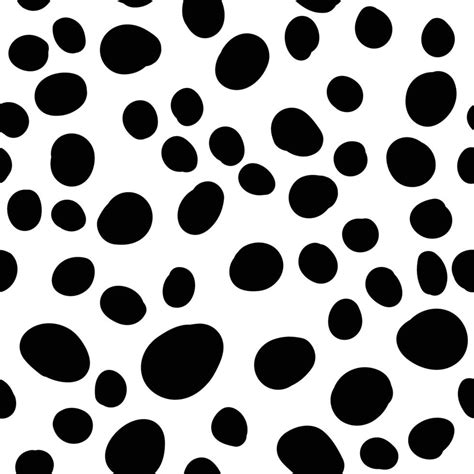 Black And White Seamless Polka Dot Pattern Monochrome Dotted Vector