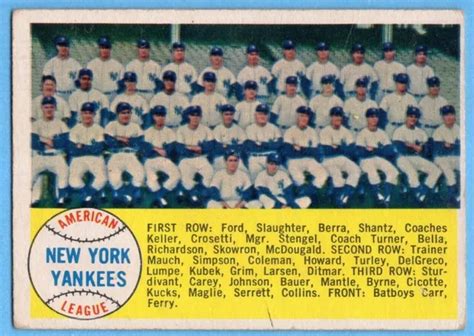 Topps New York Yankees Vg Vgex Marqu Mickey Mantle Yogi