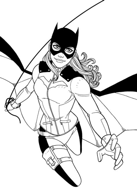 Dibujo Para Colorear De Batgirl En Acci N Barbara Gordon Es En La