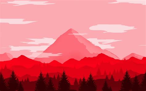 1440x900 Red Mountains Minimalist 4k Wallpaper,1440x900 Resolution HD ...