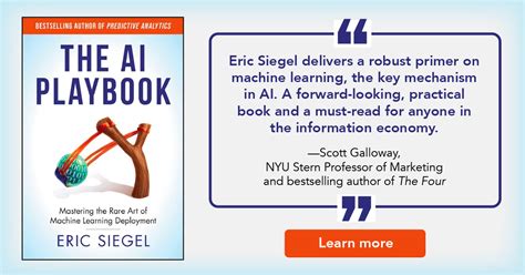 FAQ About Eric Siegels New Book The AI Playbook Machine Learning