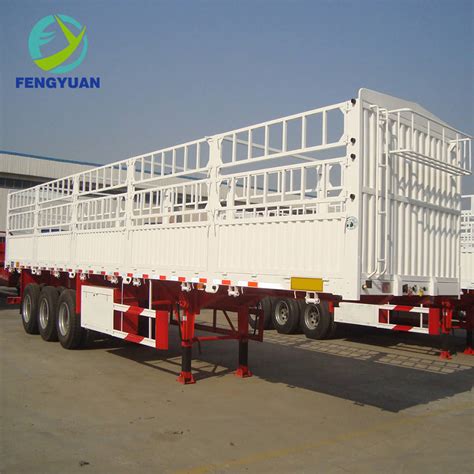 Fengyuan Tri Axle T Dry Cargo Carrier Fence Semi Trailer Fence Semi