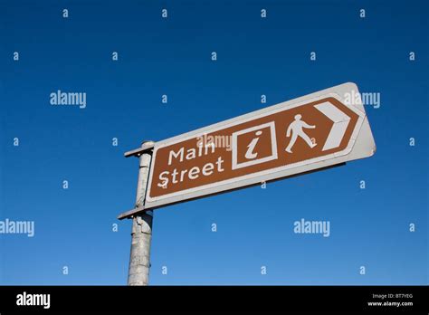 Main Street Sign Haworth Stock Photo Alamy