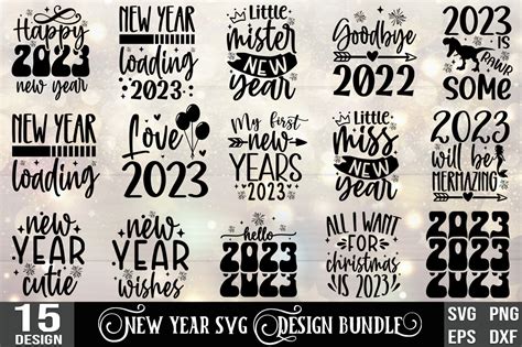 New Year Svg Bundle Svg Sayings Graphic By Five Star Crafting