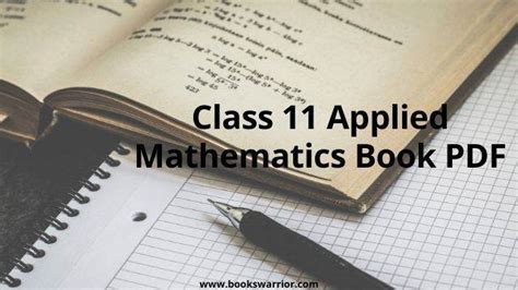 Class 11 Applied Mathematics Book Pdf